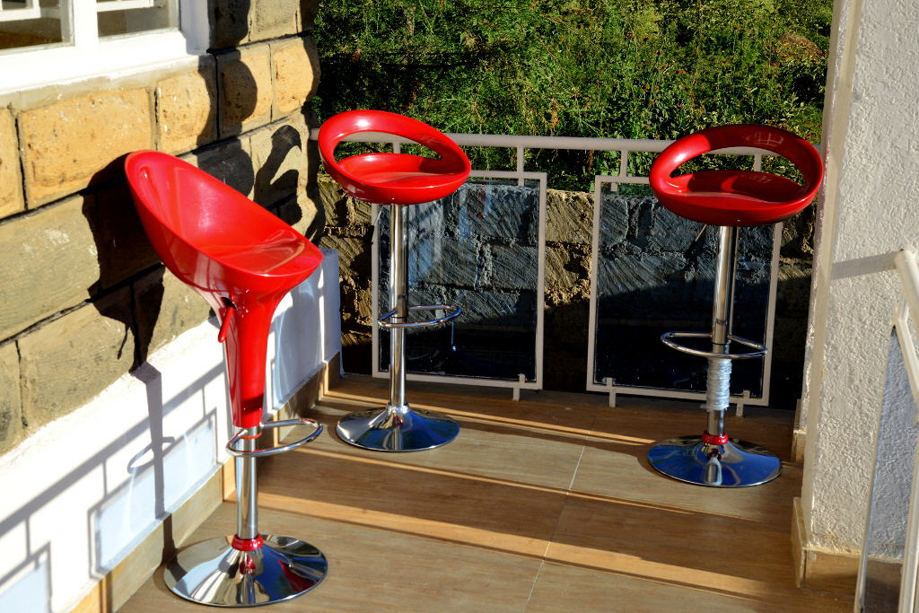 Balcony seating at a lake-view villa in Naivasha
